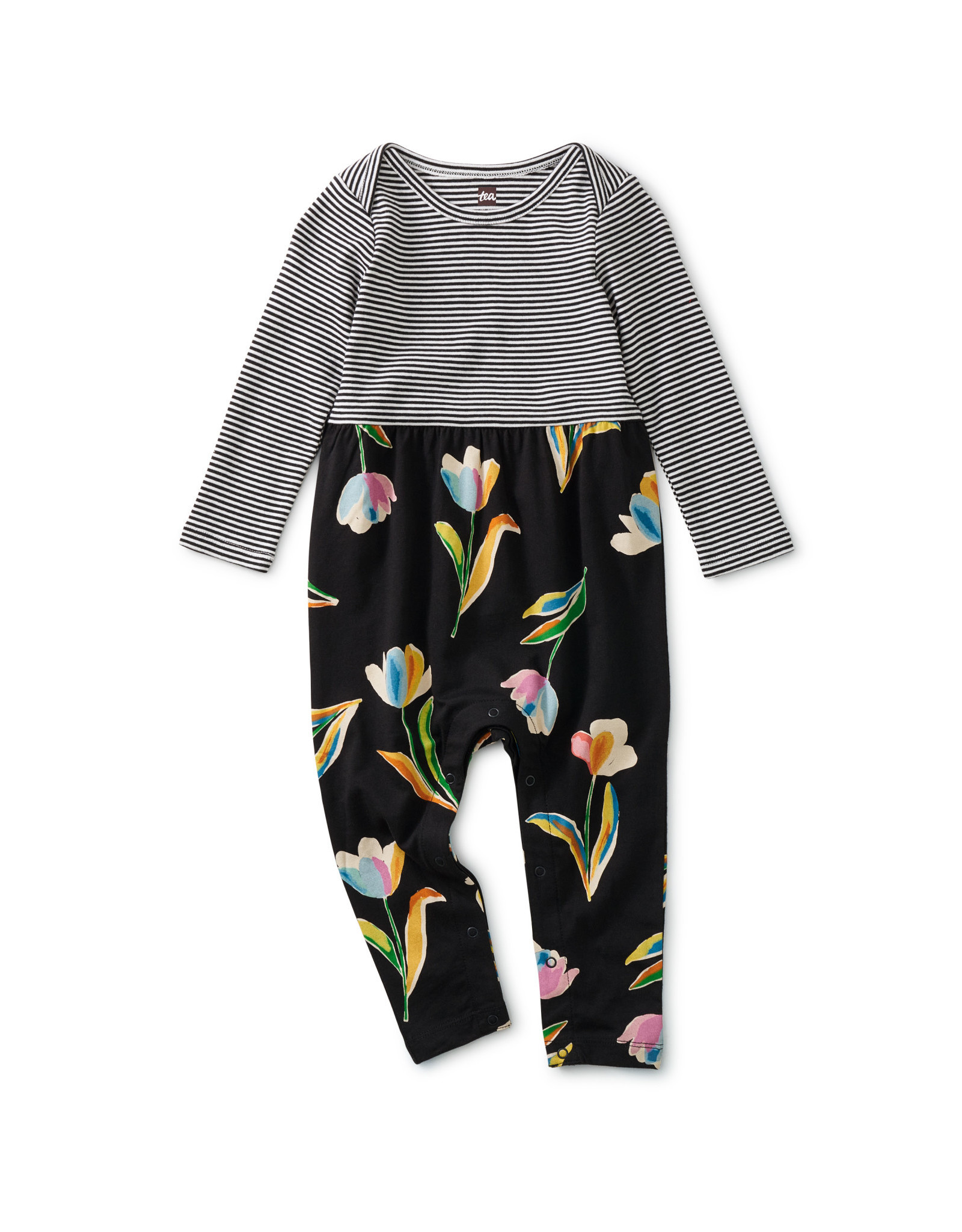 Tea Collection Print Mix Baby Romper ~ Night Blomma