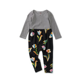 Tea Collection Print Mix Baby Romper ~ Night Blomma