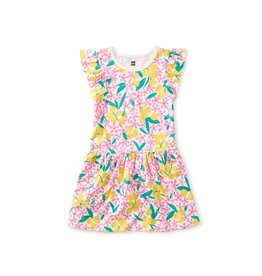 Tea Collection Flutter Sleeve Pocket Dress - Vanilla Floral