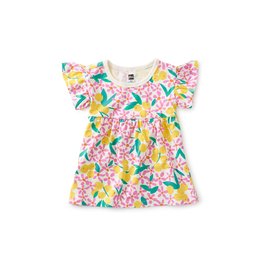 Tea Collection Ruffle Sleeve Baby Dress~Vanilla Floral