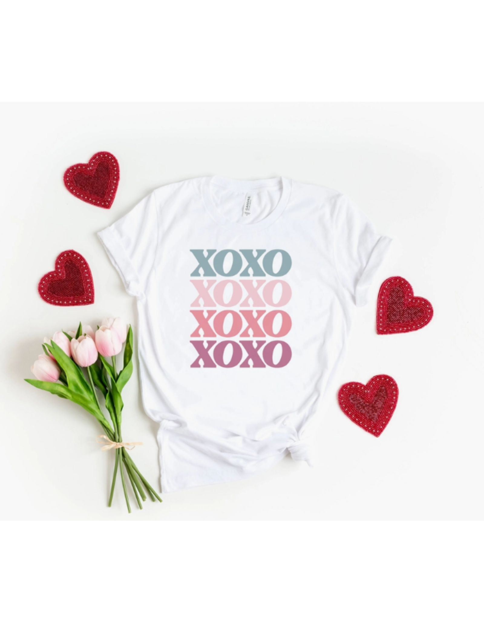 Amy Anne Apparel XOXO Valentine Shirt White
