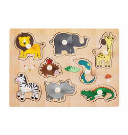 Mudpie Safari Knob Wood Puzzle