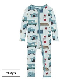 Kickee  Pants Print Coverall with Zipper ~ Fresh Air Camping