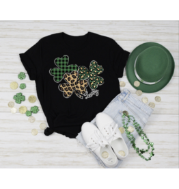 MidWest Tees Lucky Shamrocks Kelly Tee