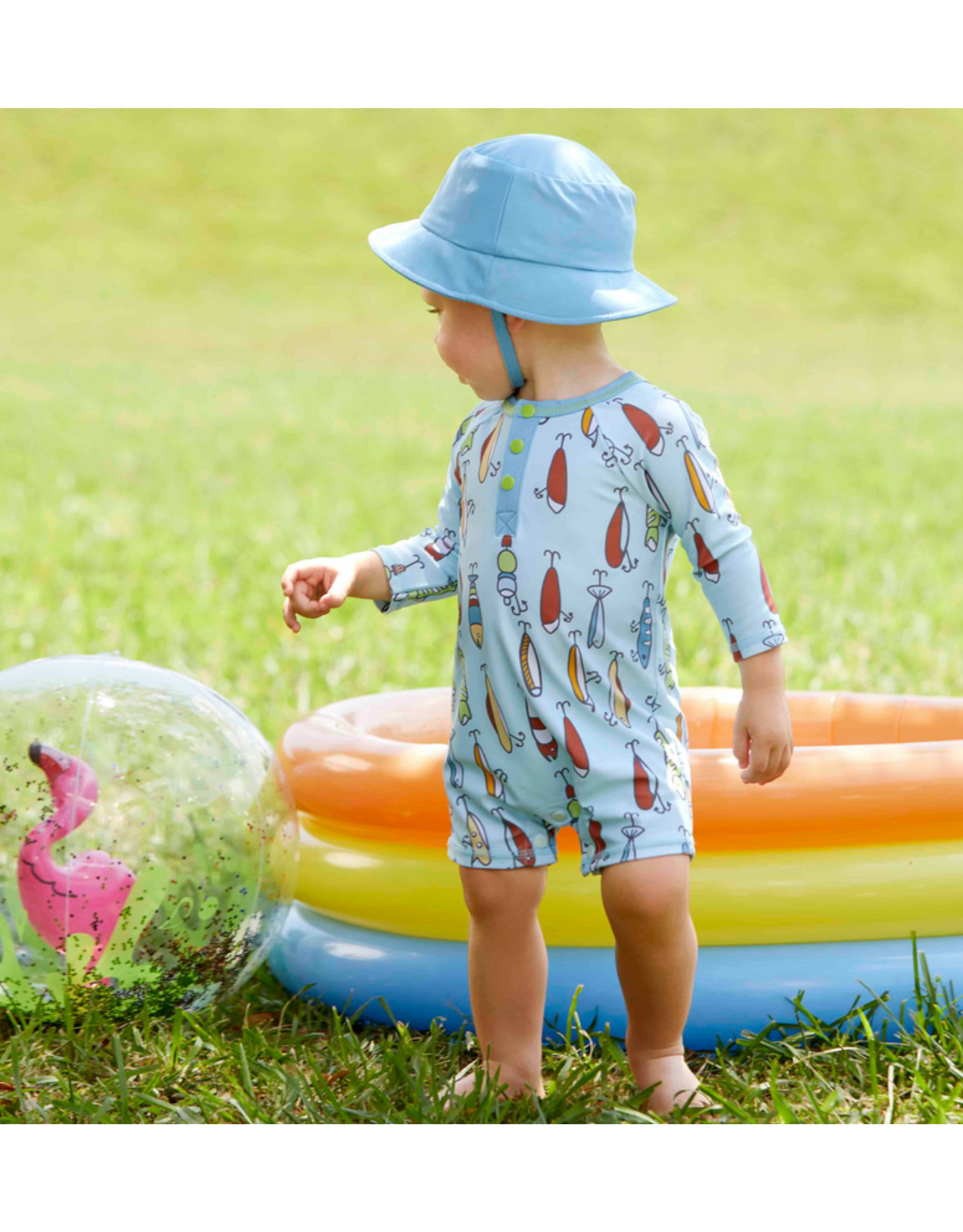 Fishing Lure Rash Guard and Hat Set - Callie's Boutique