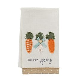 Mudpie CARROTS APPLIQUE TOWEL