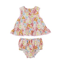 Mudpie Floral Pinafore Set