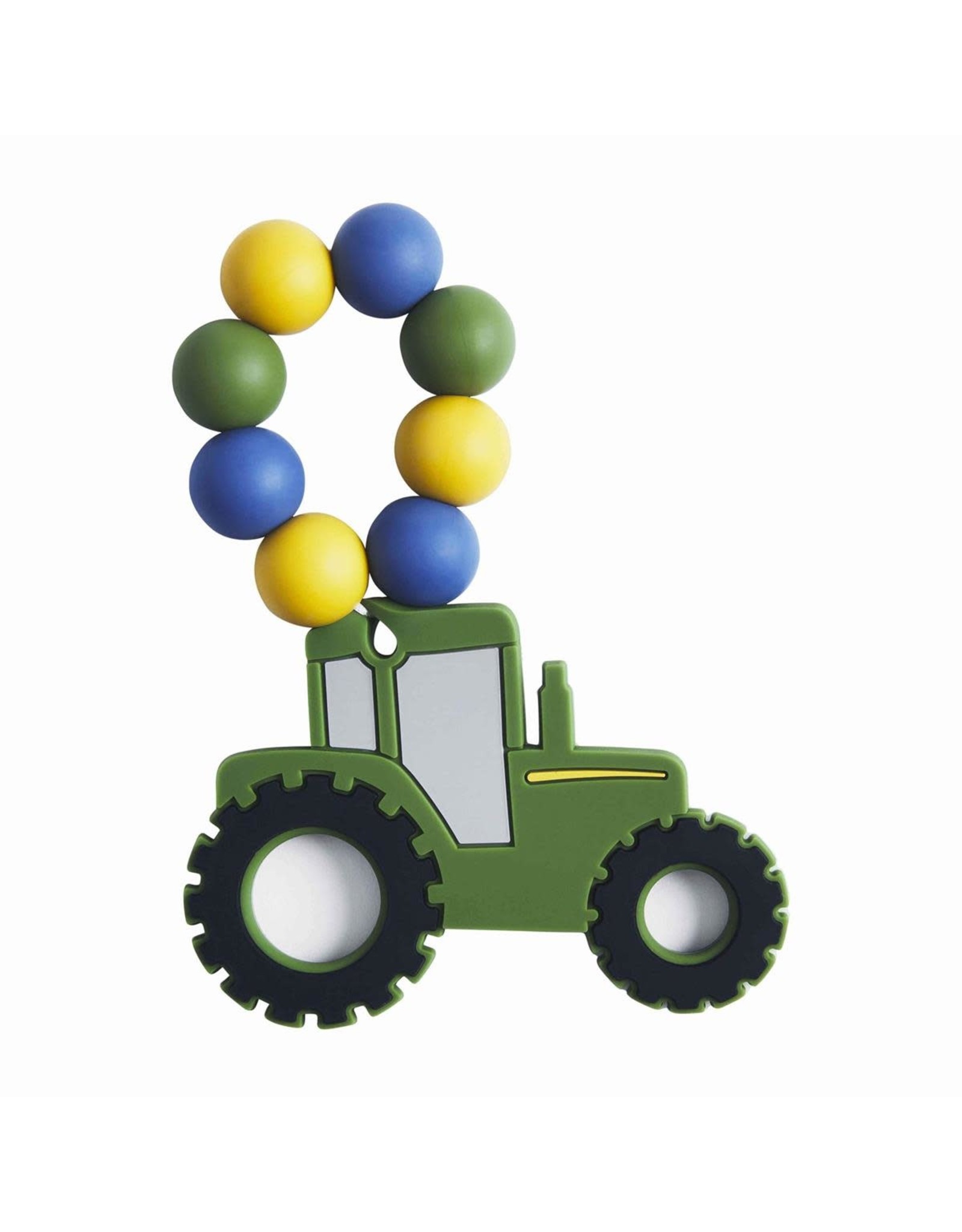 Mudpie Green Tractor Silicone Teether