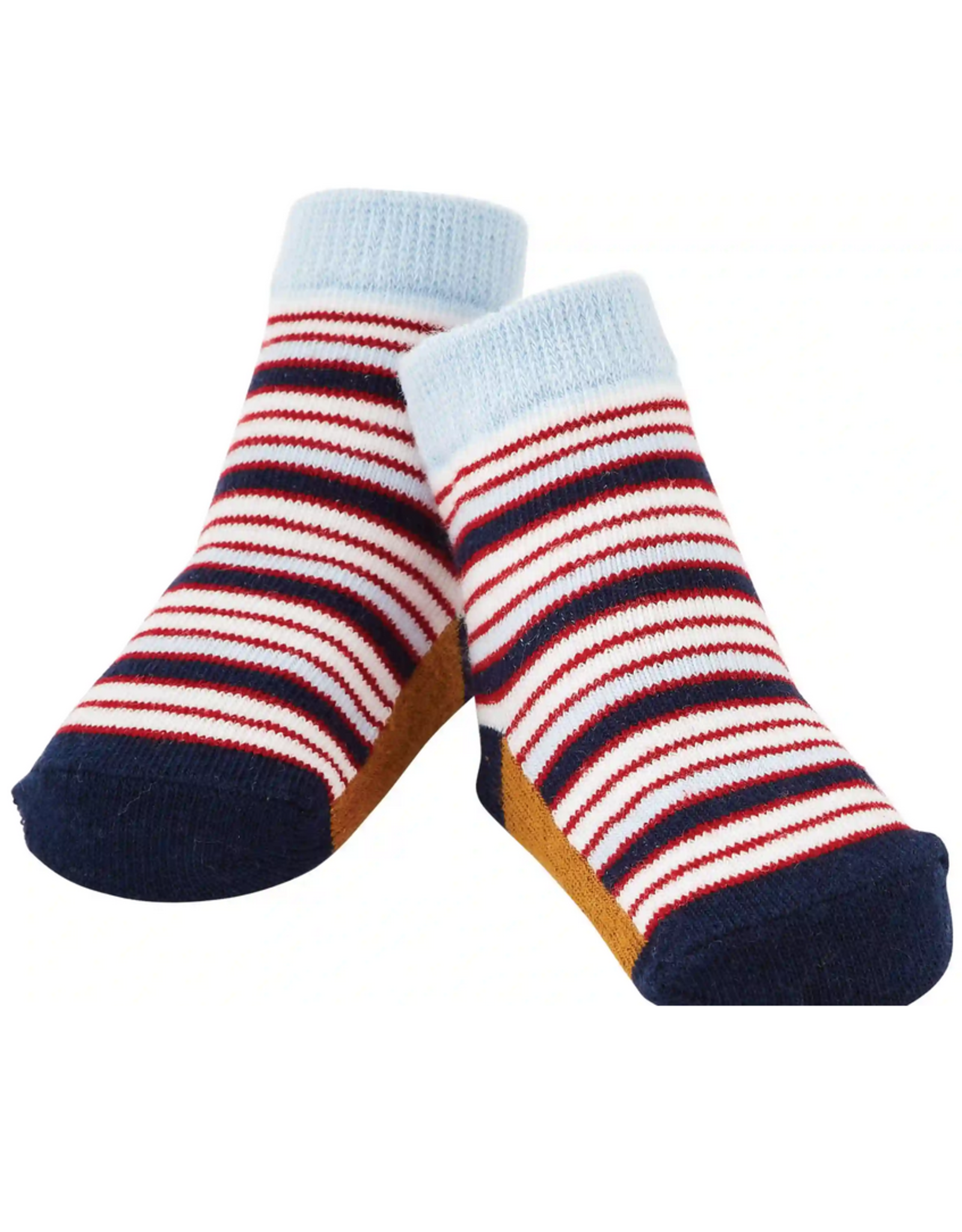 Mudpie Blue and Red Stripe Socks