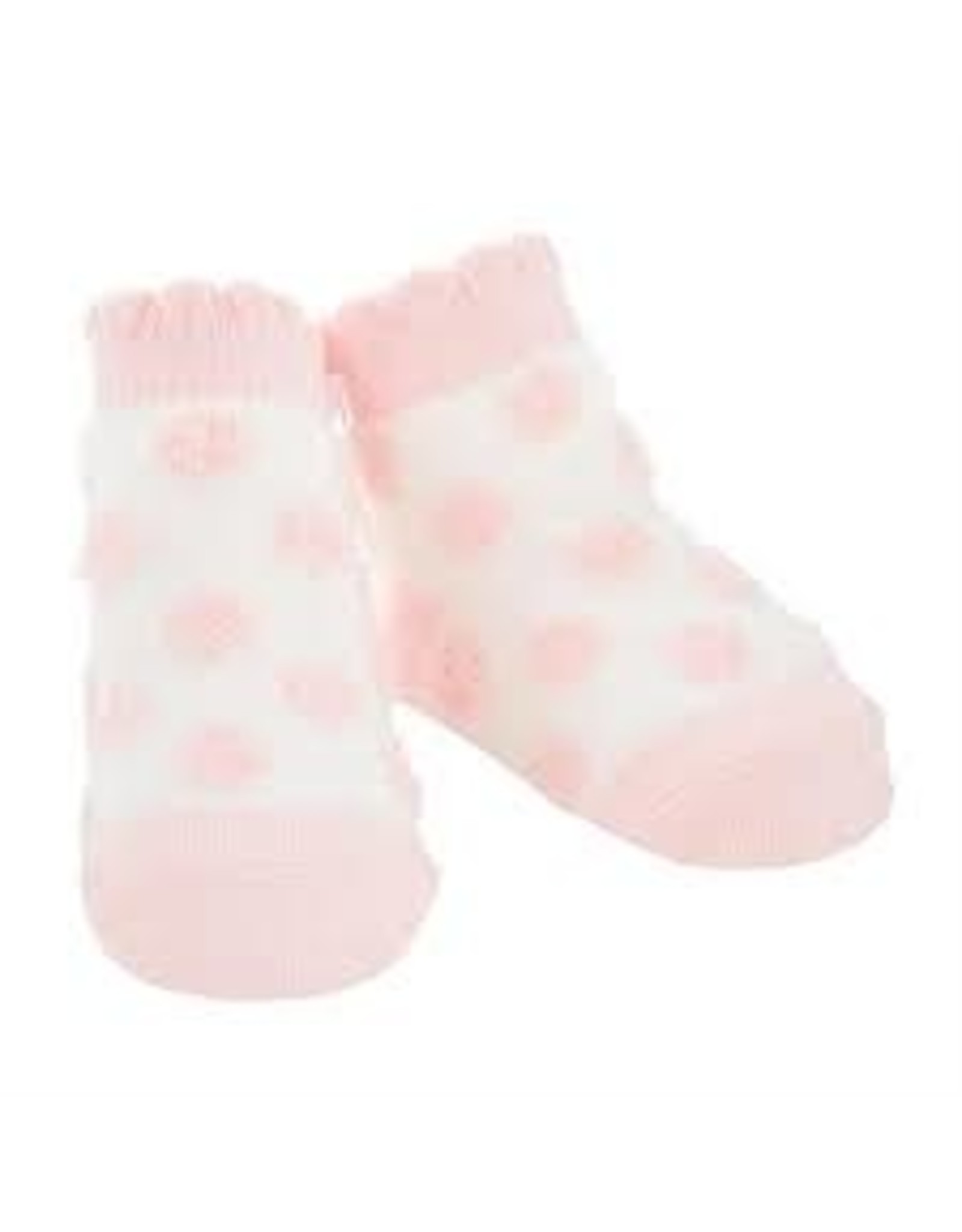 Mudpie Pink Chenille Dot Socks
