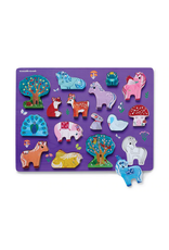 16pc Wood Puzzle/Unicorn Garden