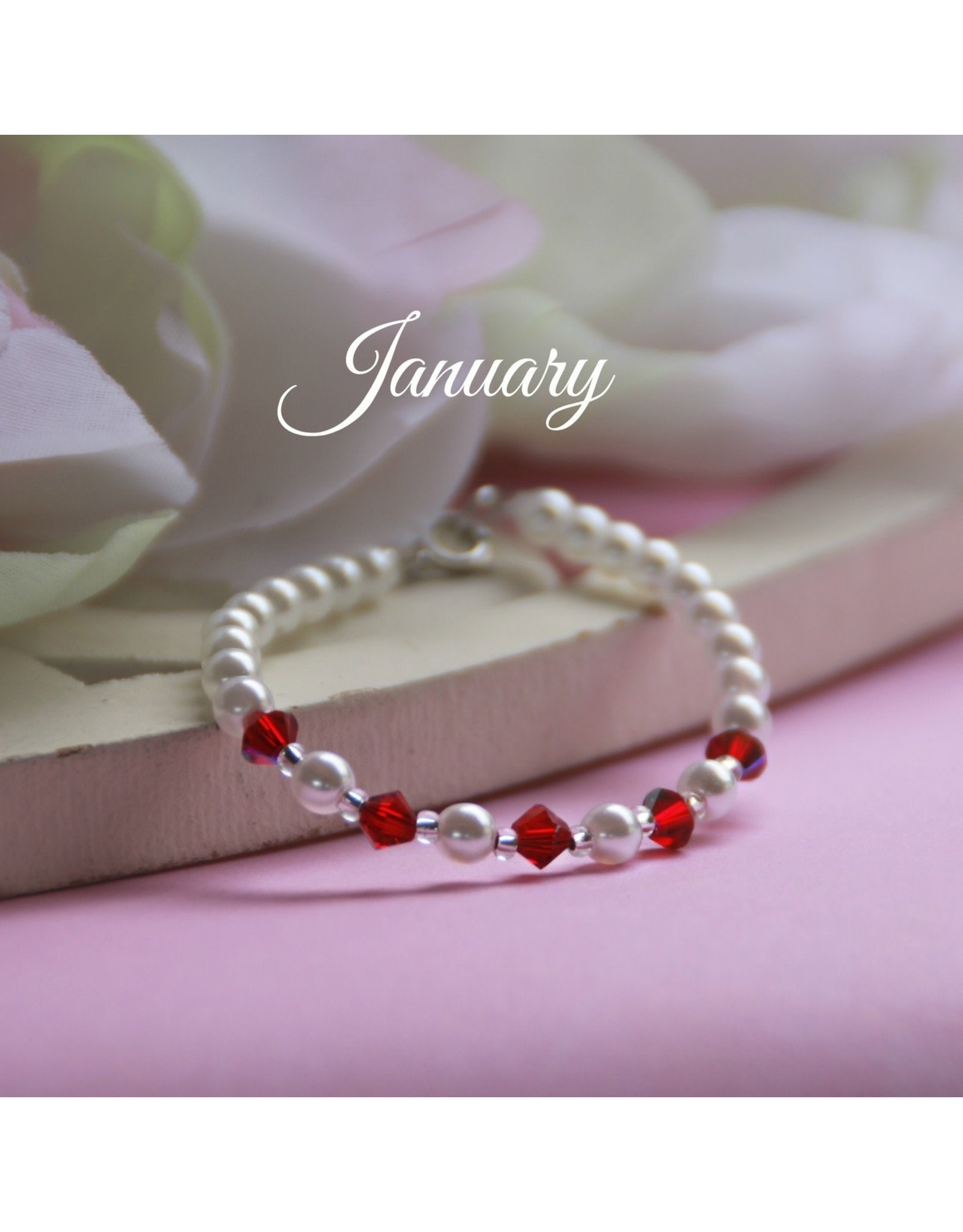 Collectables January Birthstone Bracelet 5"- CJ129