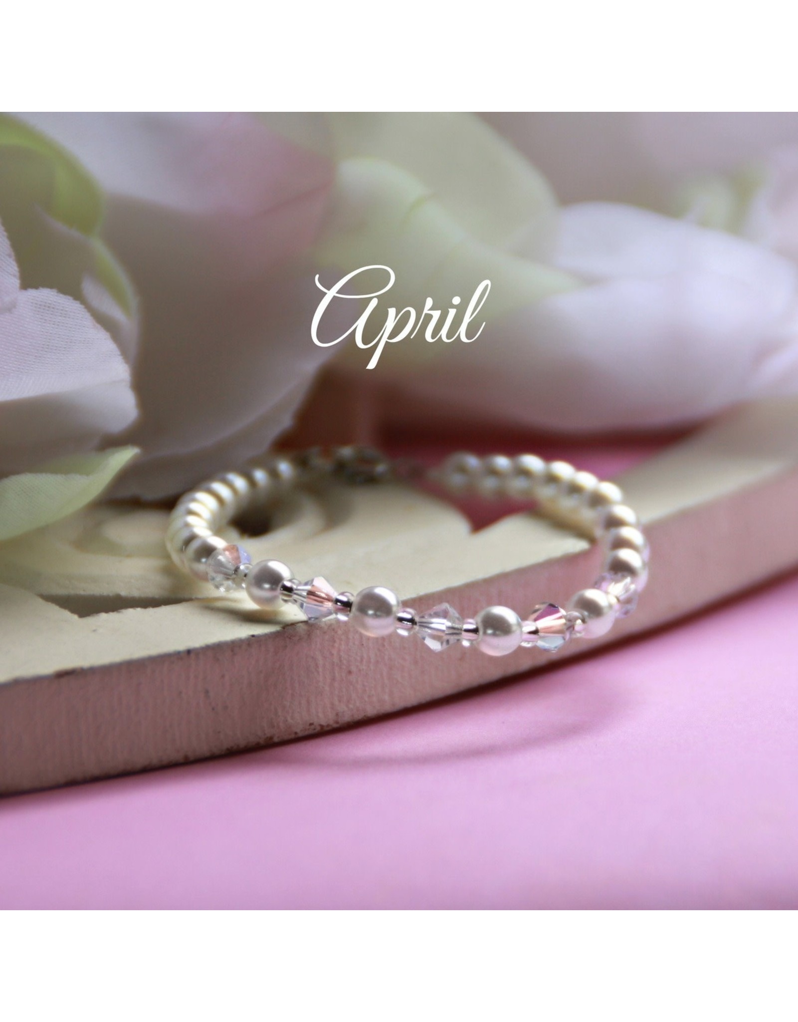 Collectables April  Birthstone Bracelet 5"- CJ132