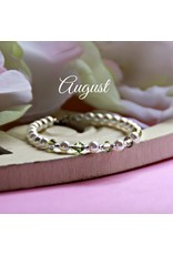Collectables August  Birthstone Bracelet 5"- CJ136