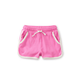 Tea Collection Piped Gym Shorts - Perennial Pink