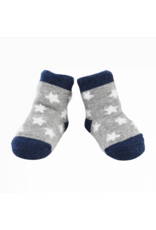 Mudpie White Chenille Star Sock