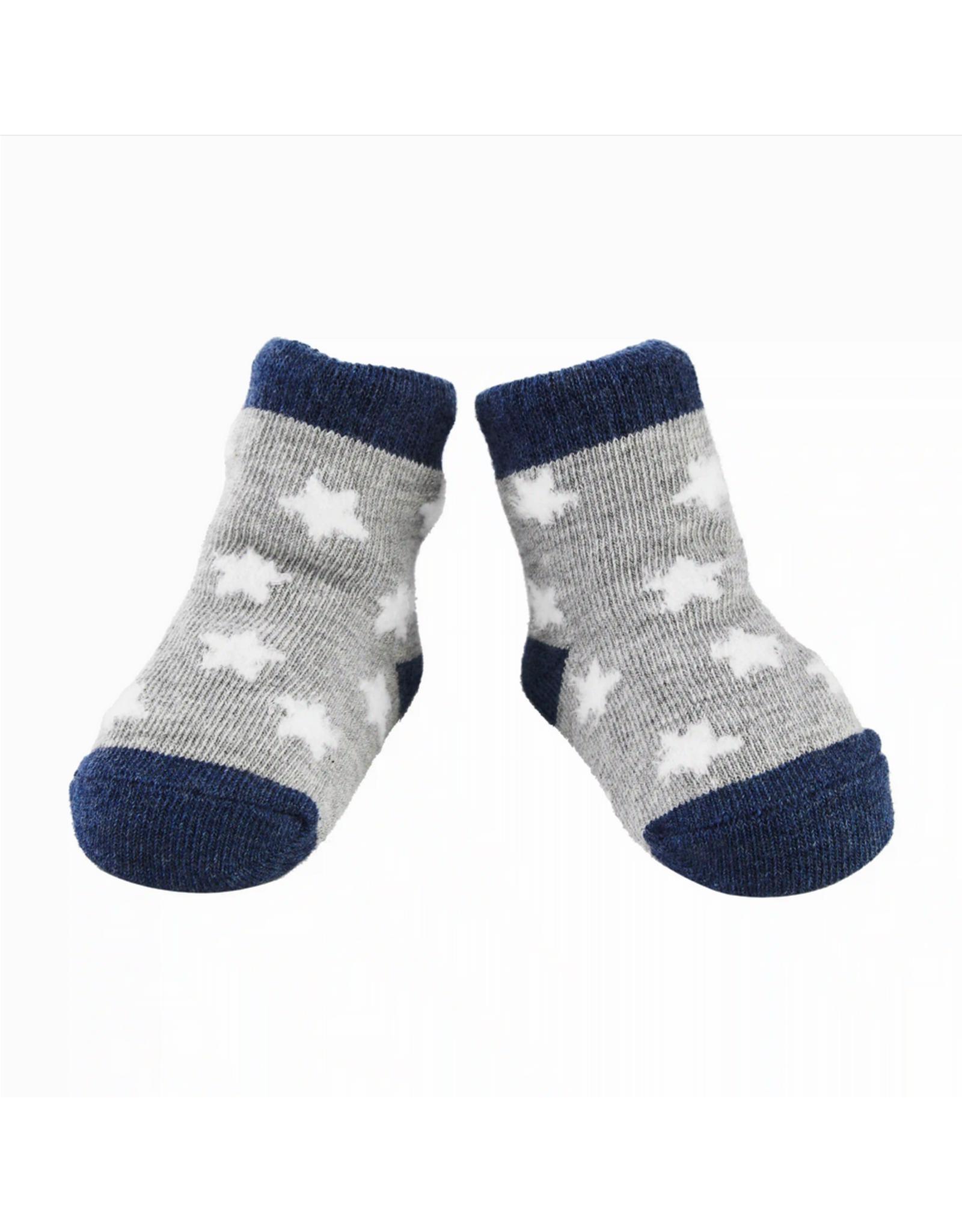 Mudpie White Chenille Star Sock