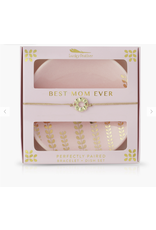 Lucky Feather Best Mom Ever Bracelet and Dish Set
