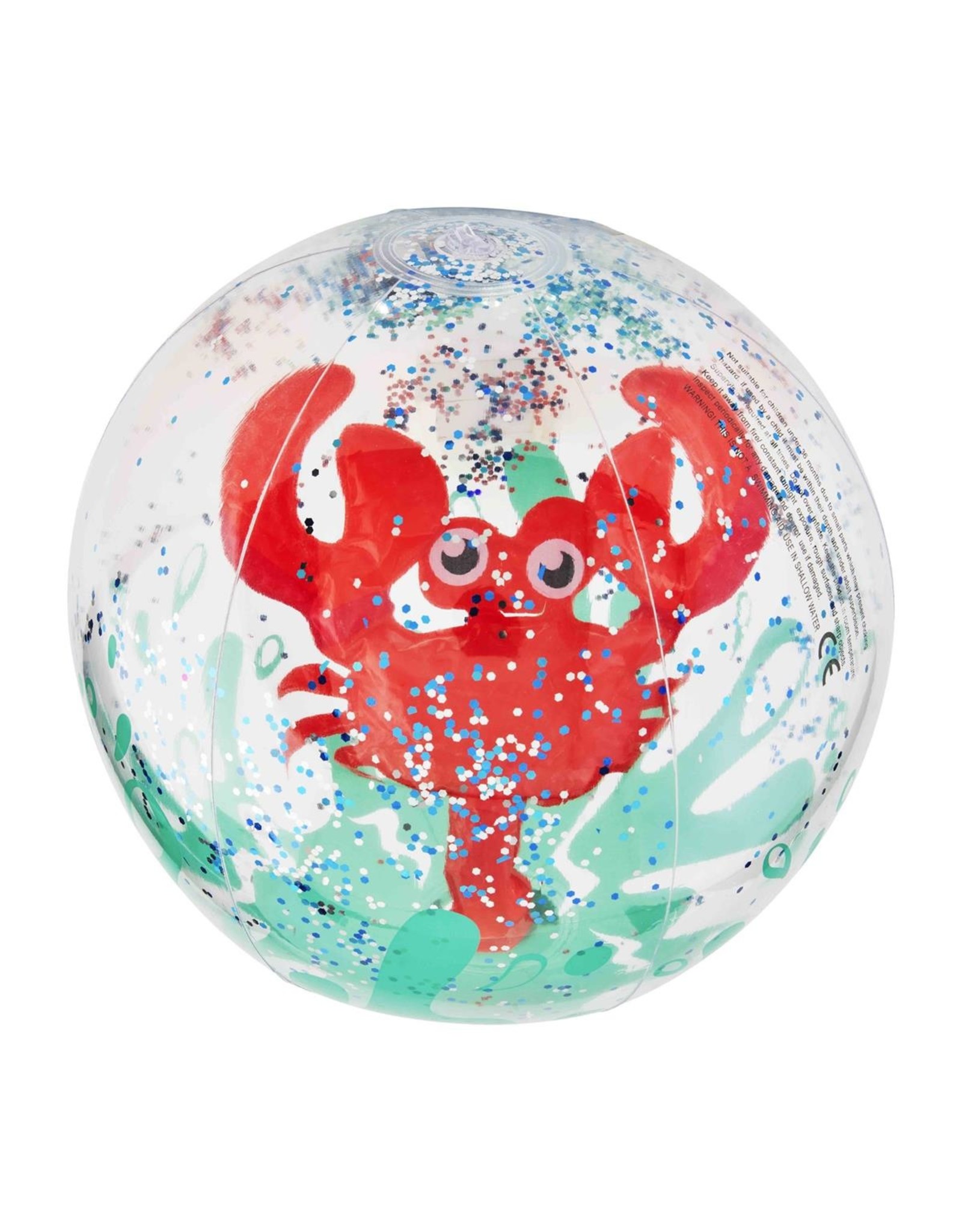 Mudpie Crab Glitter Beach Ball
