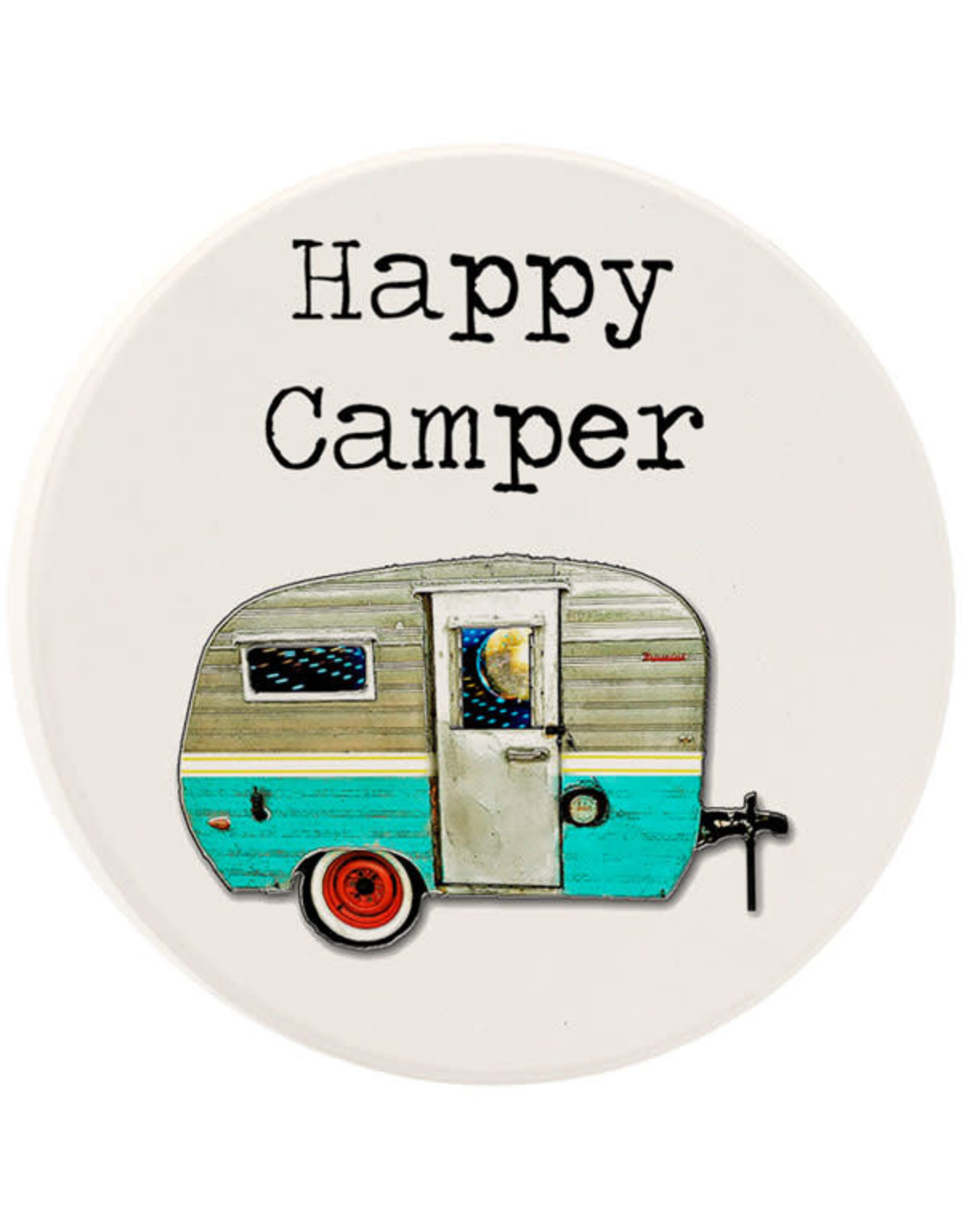 Tipsy Coasters & Gifts Happy Camper Car Coaster