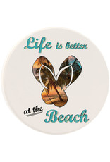 Tipsy Coasters & Gifts Life is better at the beach Car Coaster
