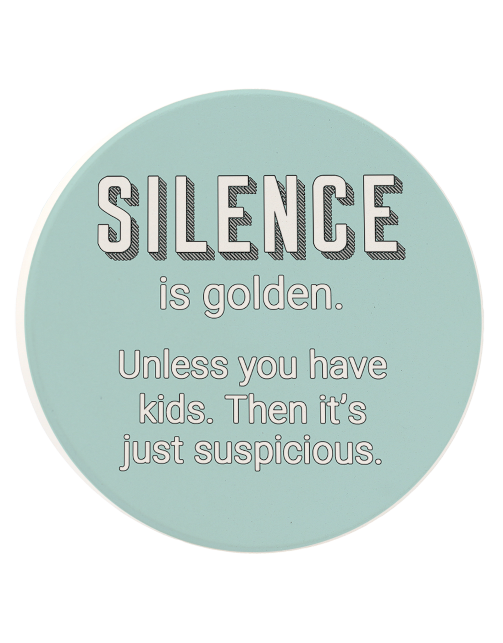 Tipsy Coasters & Gifts Silence is golden Car Coaster