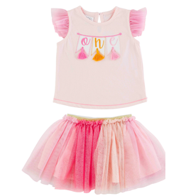 Mudpie One Birthday Tutu Set 12-18 mos