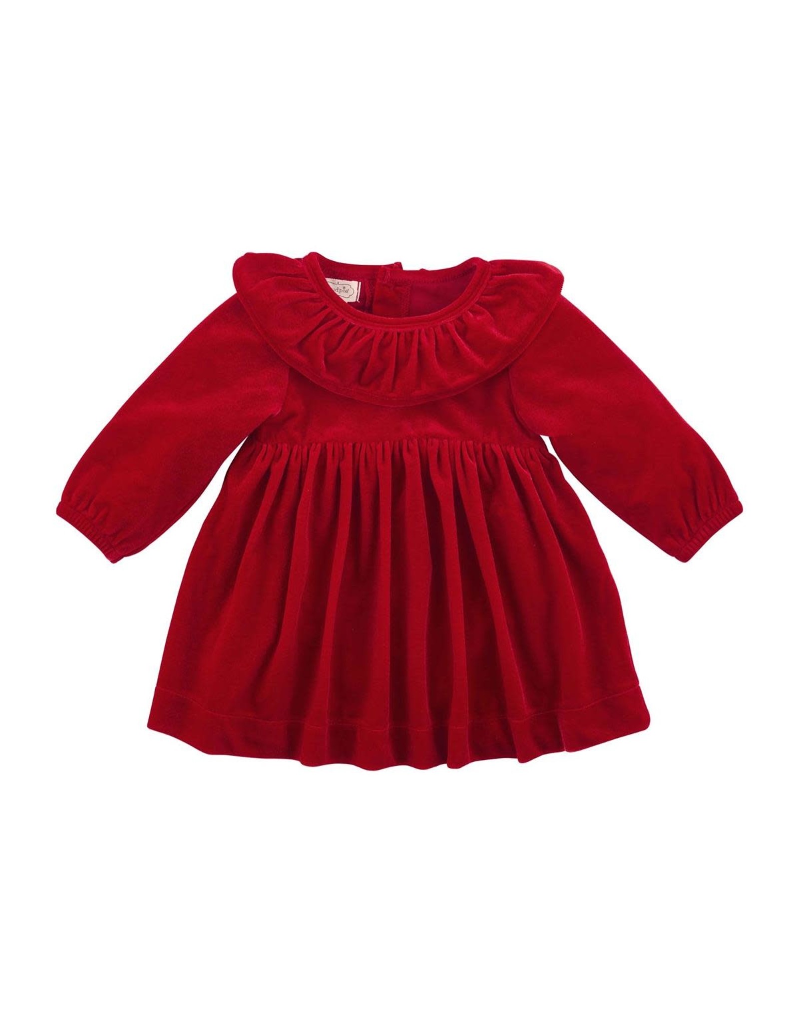 Mudpie Velvet Dress-Red