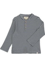 Me & Henry Adams Ribbed Henley - Navy Striped