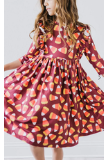 Mila & Rose Candy Corn Ruffle Twirl Dress