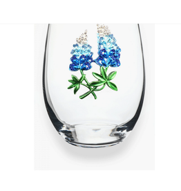 The Queens' Jewels Bluebonnet Jeweled Stemless Wine Glass