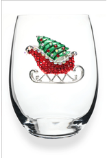 The Queens' Jewels Christmas Sleigh Stemless Wine Glass