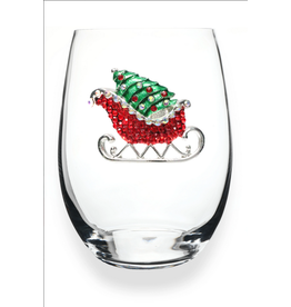 The Queens' Jewels Christmas Sleigh Stemless Wine Glass