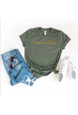 Olive and Ivory Wholesale Thankful (TYPEWRITER) SS Graphic Tee