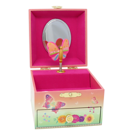 Rainbow Butterfly Musical Jewelry Box
