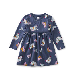 Tea Collection Wrap Neck Baby Dress-Butterfly