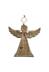 Mudpie Medium Wood Angel Ornament
