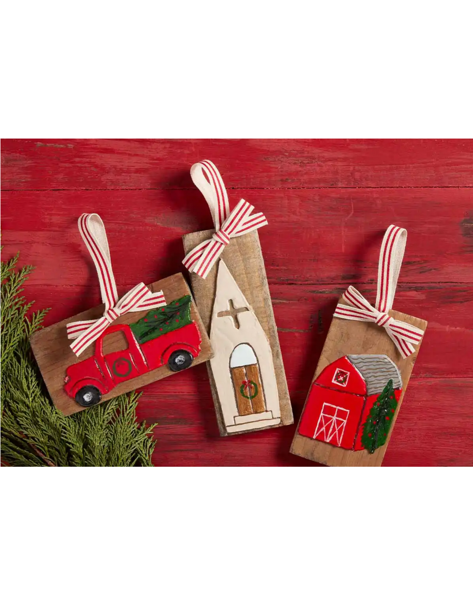 Mudpie Truck Hand Painted Ornament