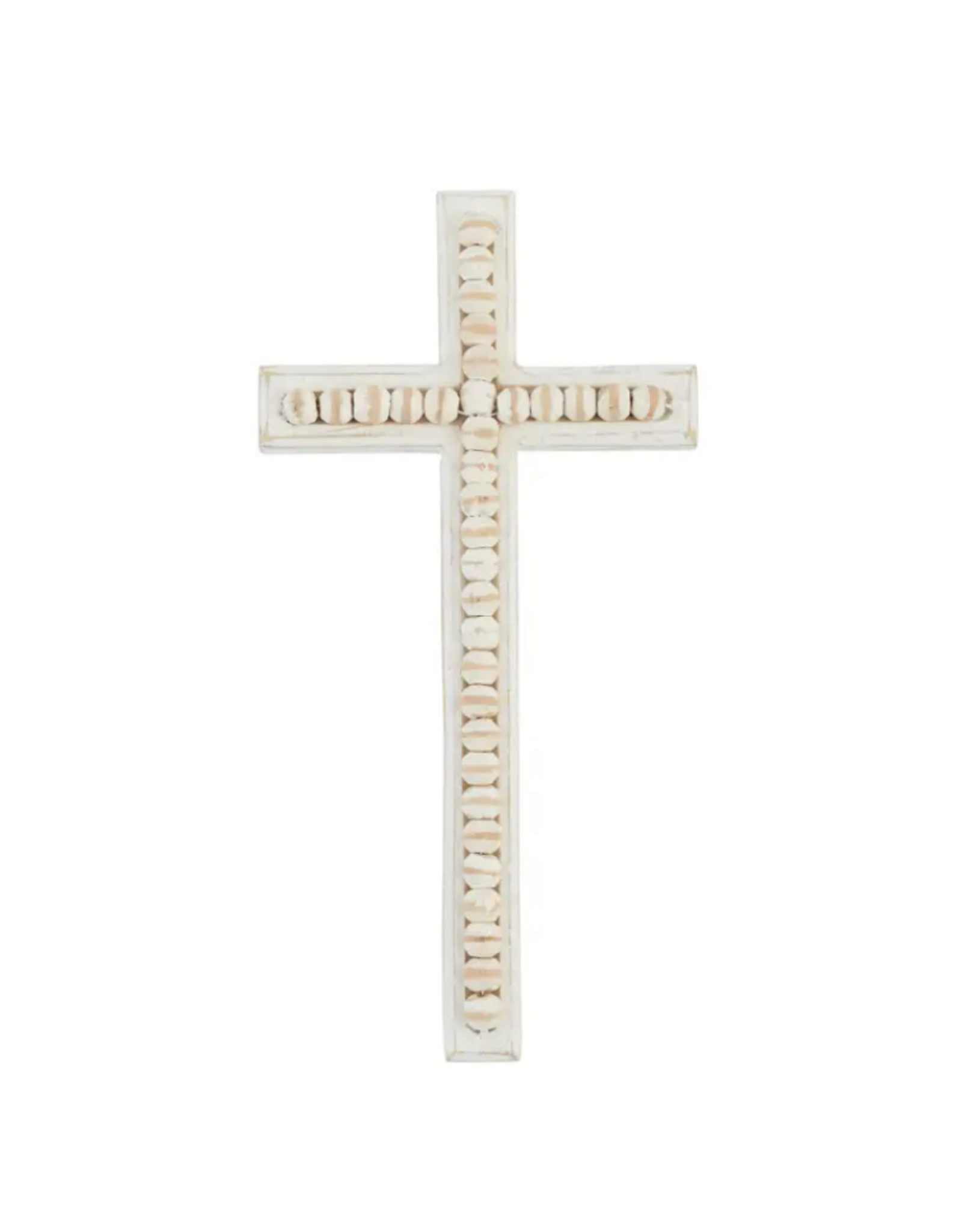 Mudpie Large Beaded Wood Cross