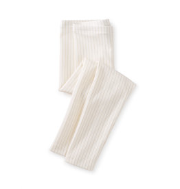 Tea Collection Metallic Stripe Leggings - Chalk