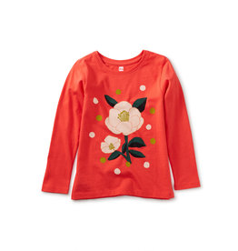 Tea Collection Flower Bunch Graphic Tee-Scarlet