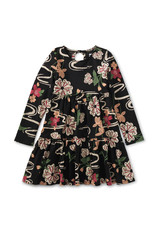 Tea Collection Long Sleeve Tiered Skirted Dress - Water Floral