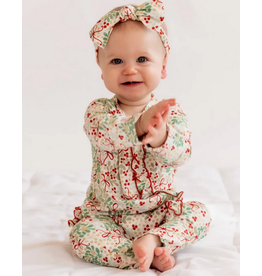 Charlie's Project Kids Deck The Halls Ivy Ruffled Footless Romper