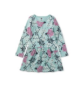 Tea Collection Long Sleeve Pocket Dress-Branch and Blossoms