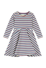 vignette Merilie Dress Blue/Purple Stripe