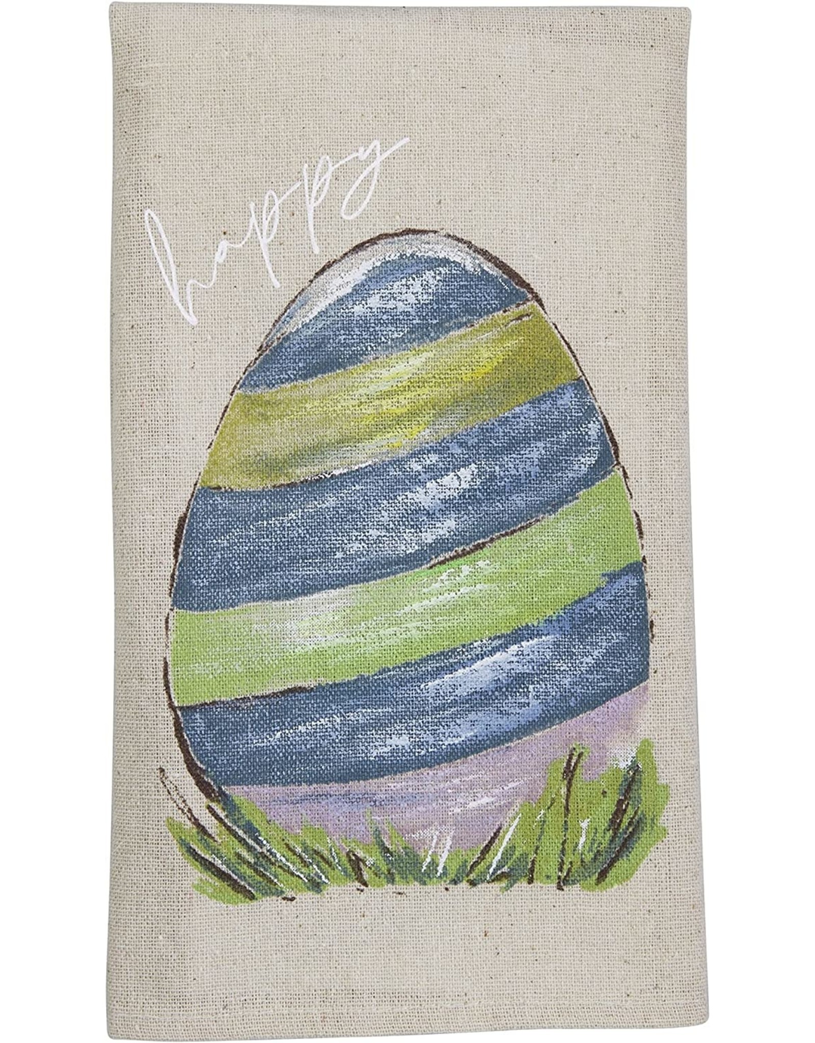 Mudpie Hand-Painted Egg Easter Tea Towel