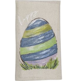 Mudpie Hand-Painted Egg Easter Tea Towel