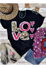 Texas True Threads Callie Leopard Stacked LoveTee