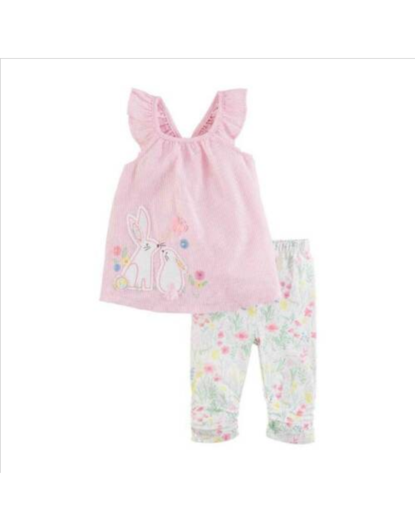 Mudpie Easter Bunny Tunic and Capri Set