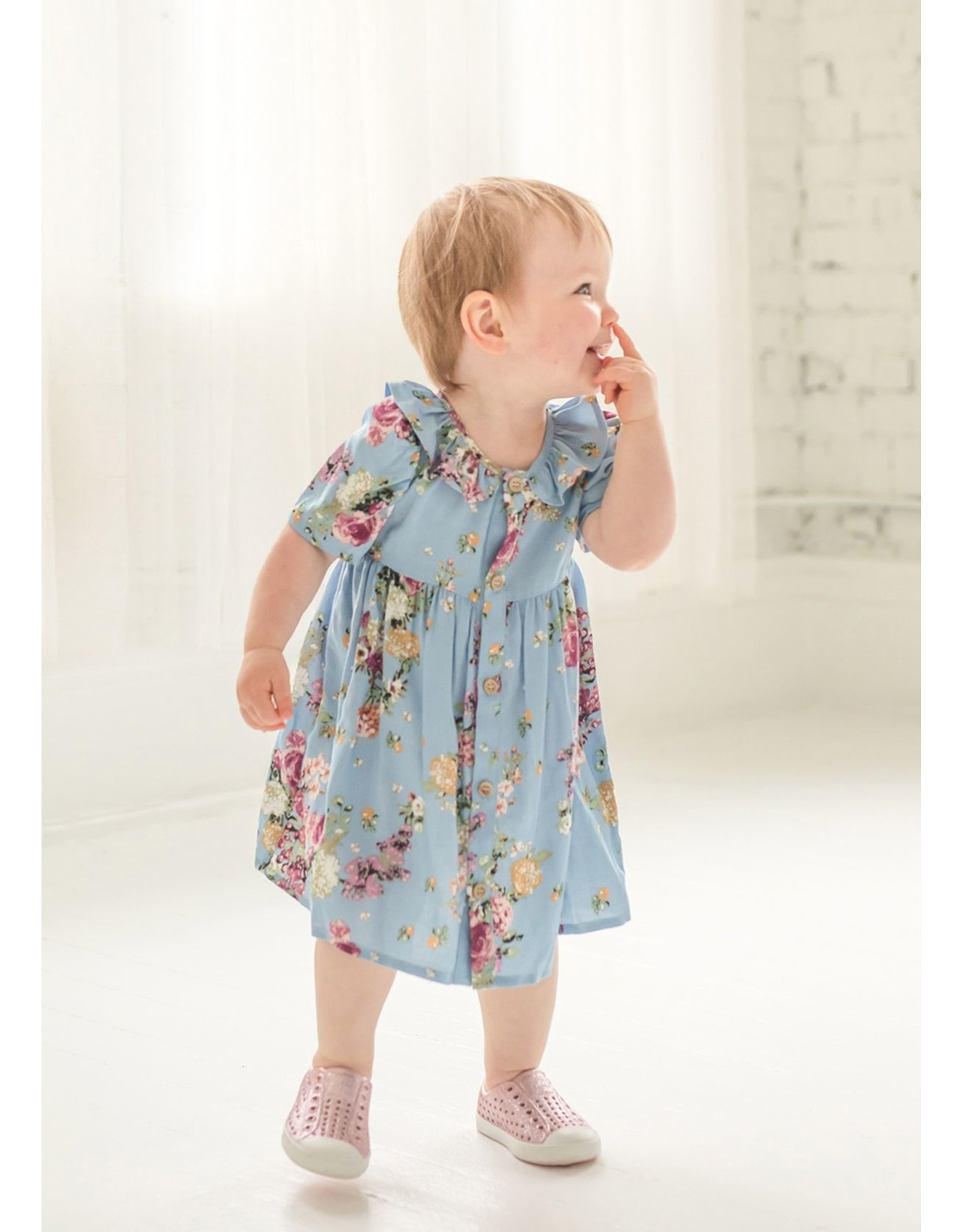 Mabel and Honey Duchess Floral Rayon Dress